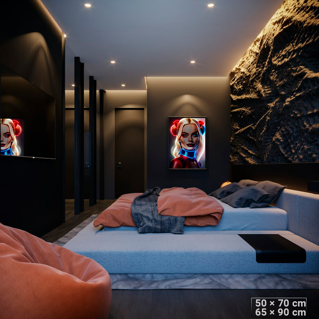 Gotham Noir: Legends in Neon LED Wall Art