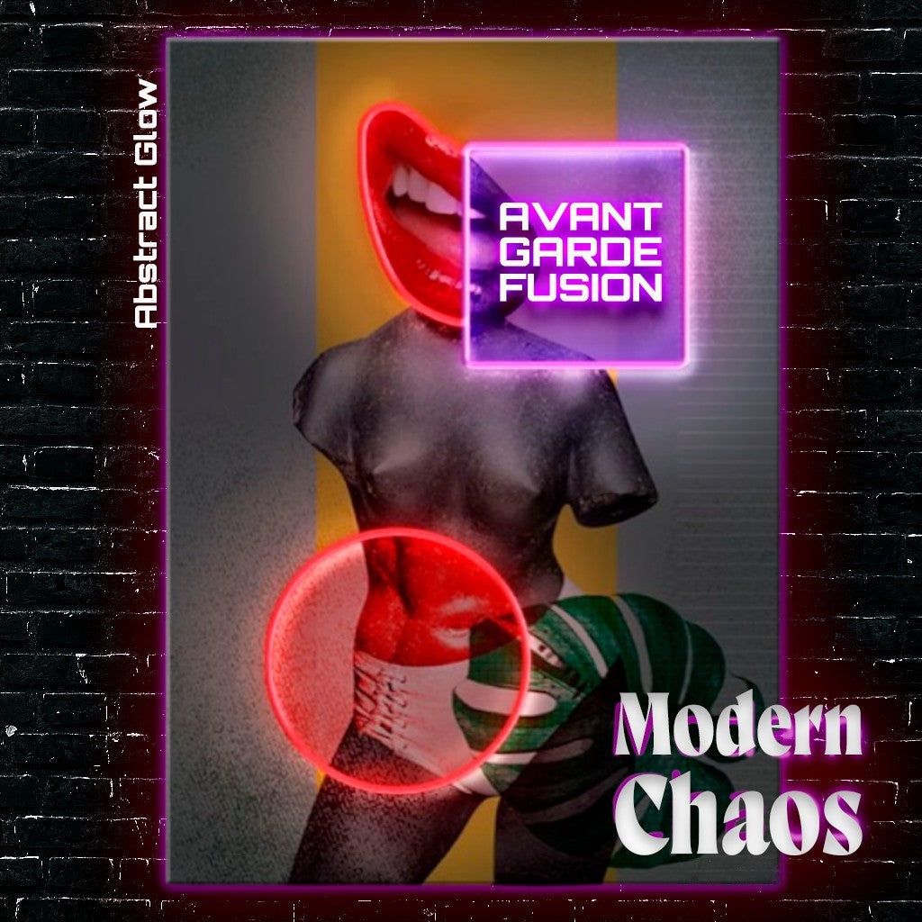 Avant-Garde Fusion: Modern Chaos Neon Art