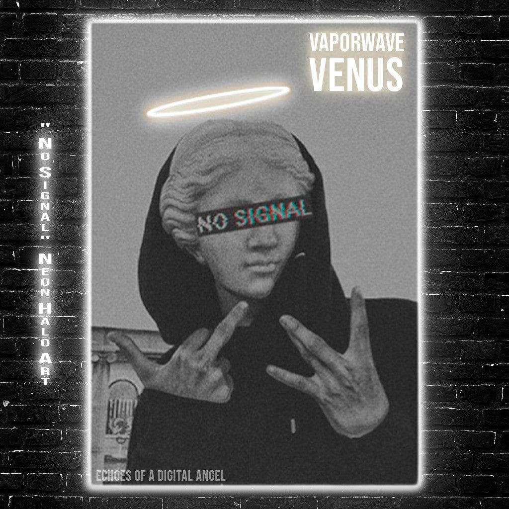 Vaporwave Venus: Neon Halo LED Art