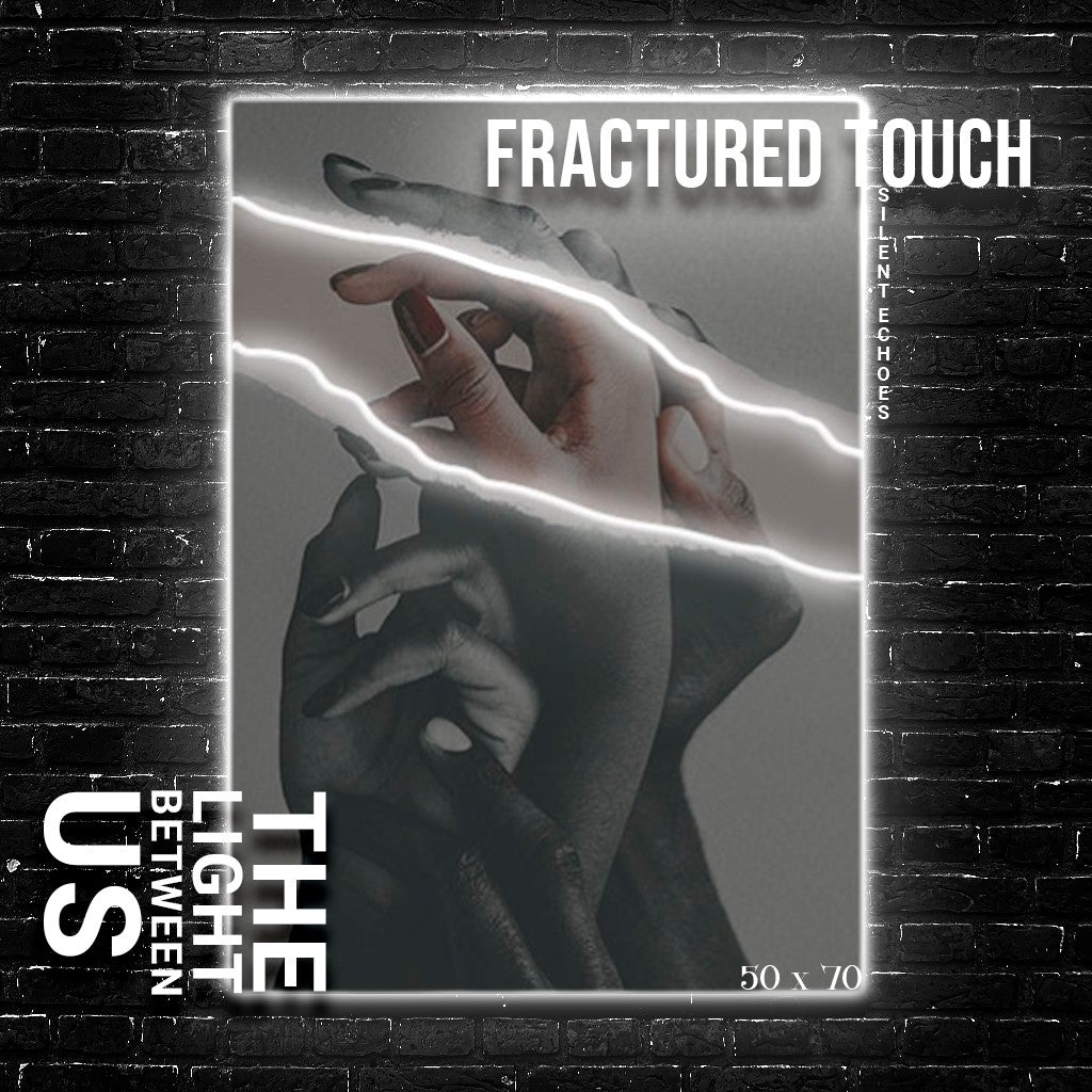 Fractured Touch: Neon Echo LED Art