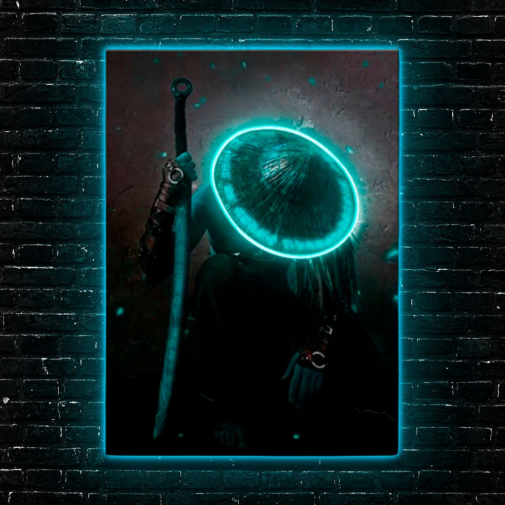 Neon Ronin: Cyber-Samurai LED Art