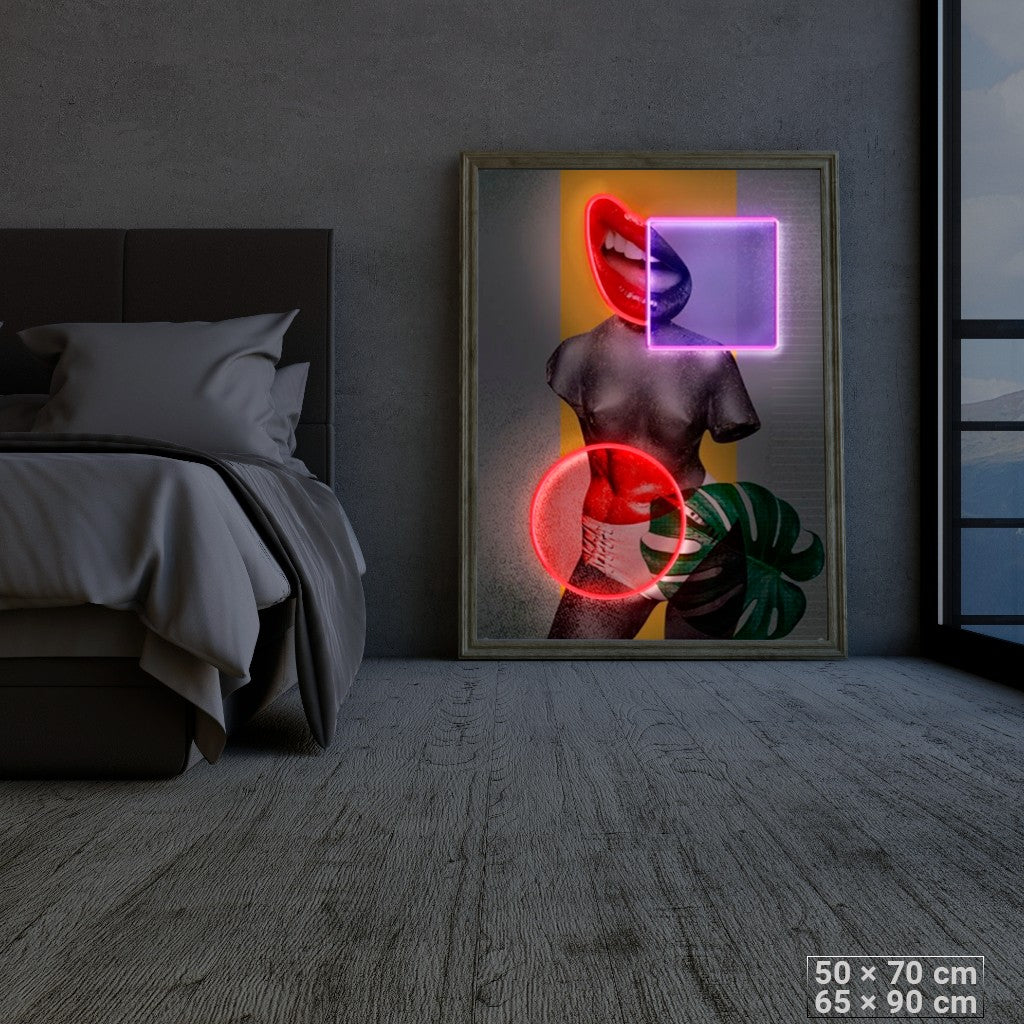 Avant-Garde Fusion: Modern Chaos Neon Art