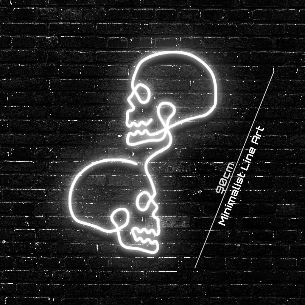 Eternal Echo | Minimalist Skull Line Art