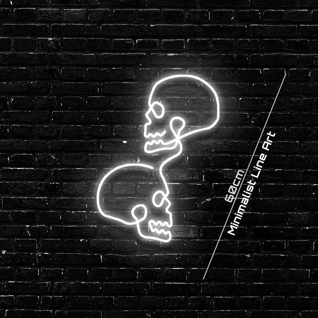 Eternal Echo | Minimalist Skull Line Art