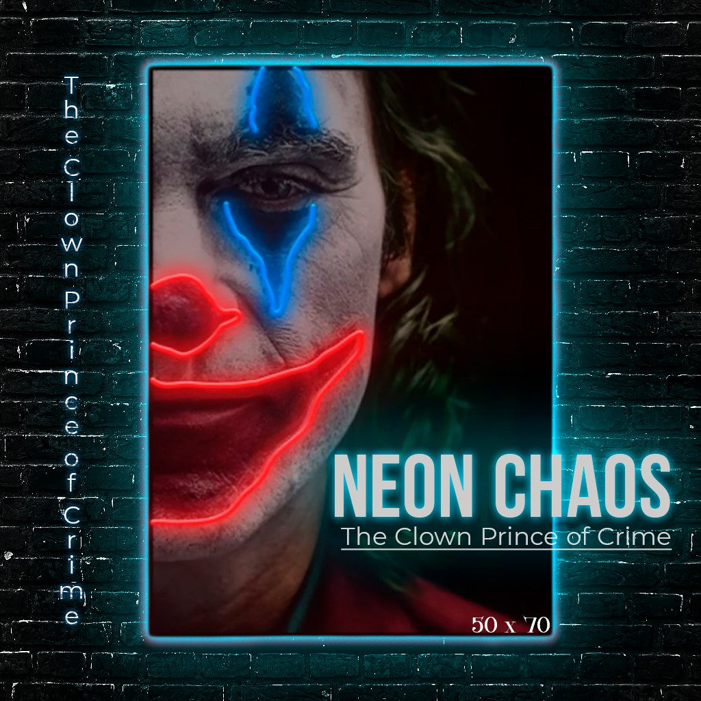 Neon Chaos: The Joker LED Wall Art