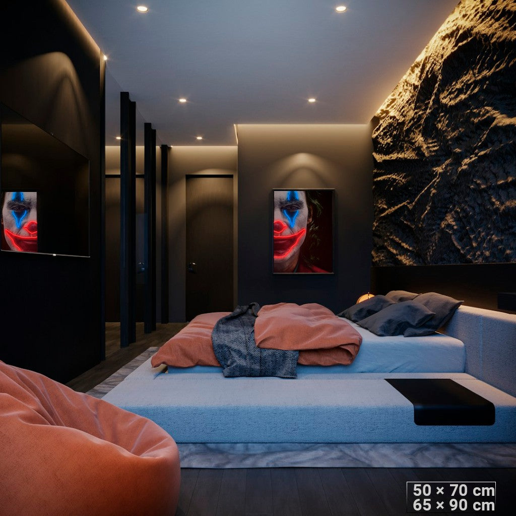 Neon Chaos: The Joker LED Wall Art