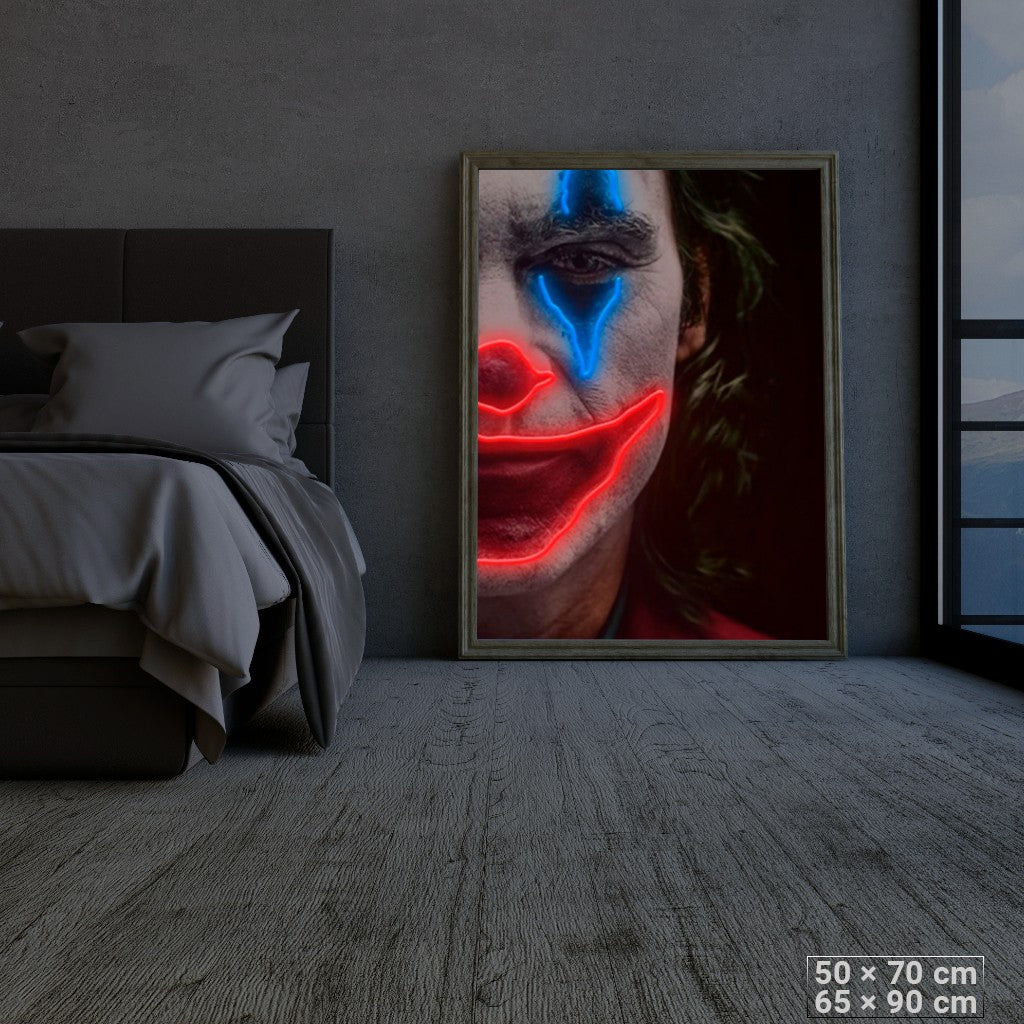Neon Chaos: The Joker LED Wall Art