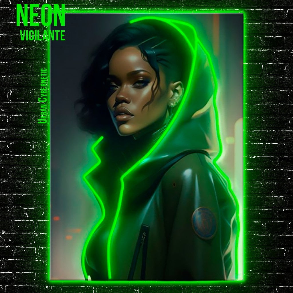 Vaporwave Venus: Echoes of a Digital Angel LED Wall Art