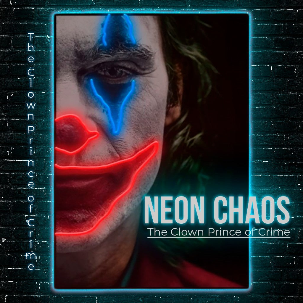 Neon Chaos: The Joker LED Wall Art