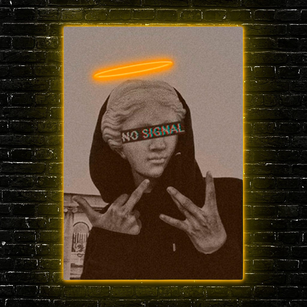 Vaporwave Venus: Neon Halo LED Art