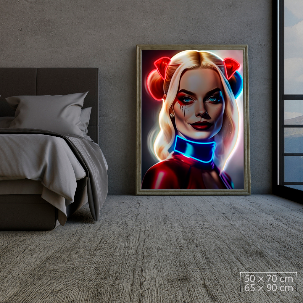 Gotham Noir: Legends in Neon LED Wall Art
