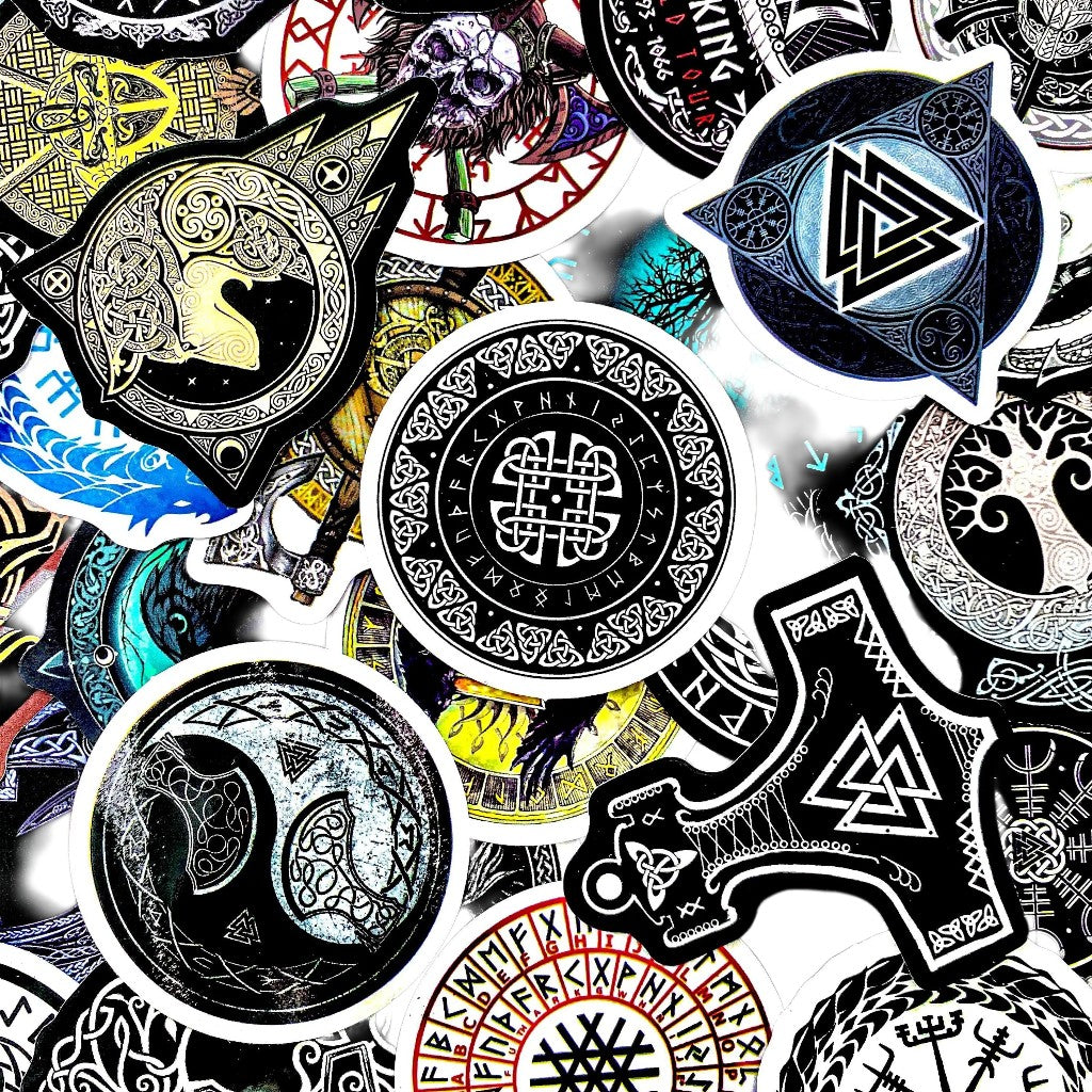 Neon Mycelium | 50 Pcs Colorful Mushroom Stickers Pack