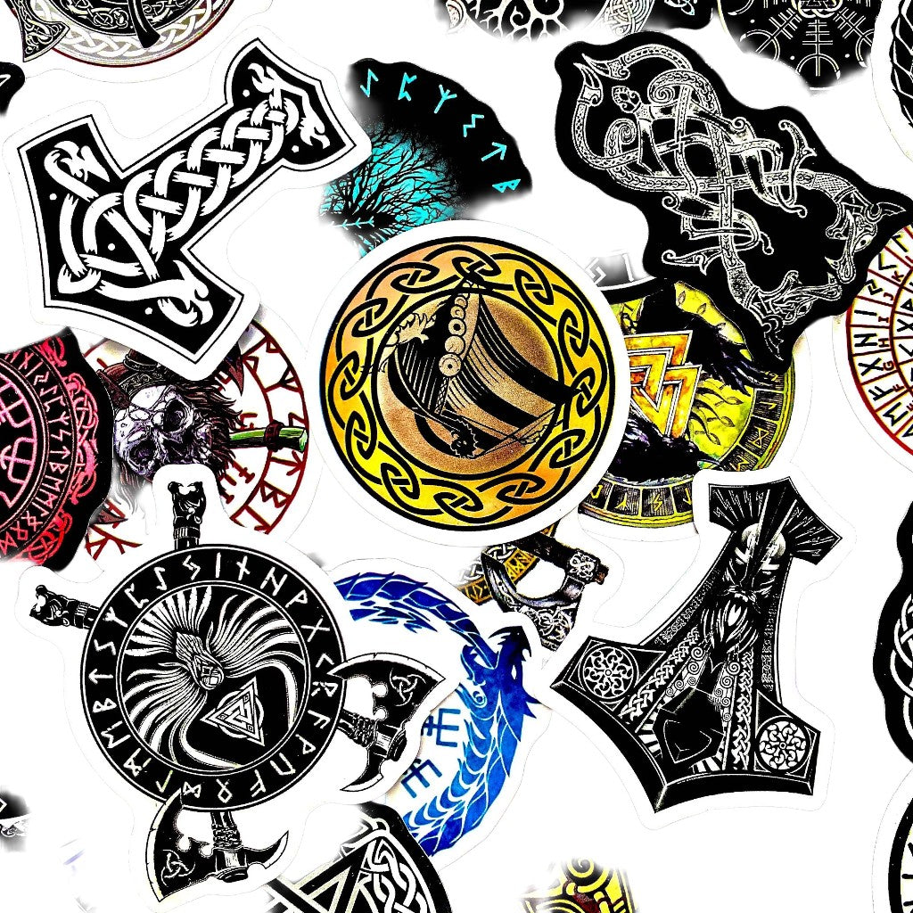 Neon Mycelium | 50 Pcs Colorful Mushroom Stickers Pack