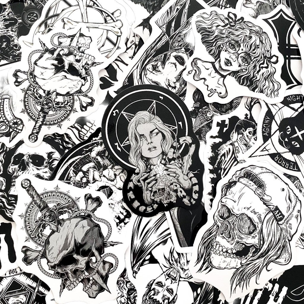 Gothic Essence | 50 Unique Vinyl Stickers Pack