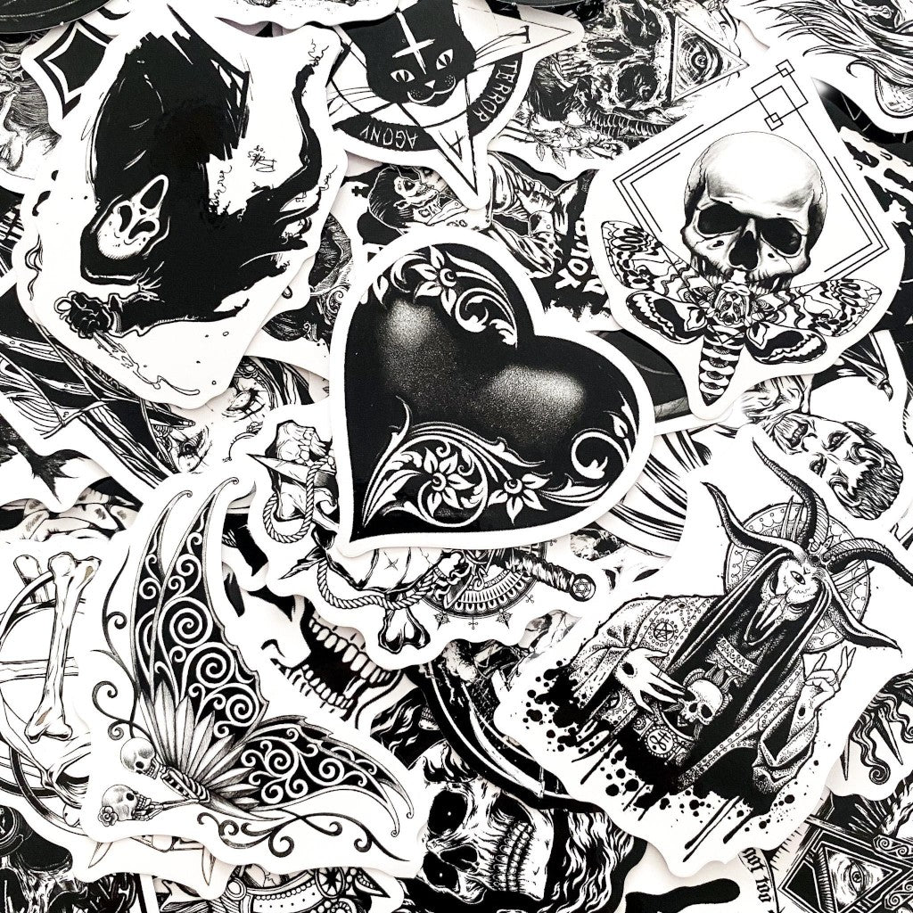 Gothic Essence | 50 Unique Vinyl Stickers Pack
