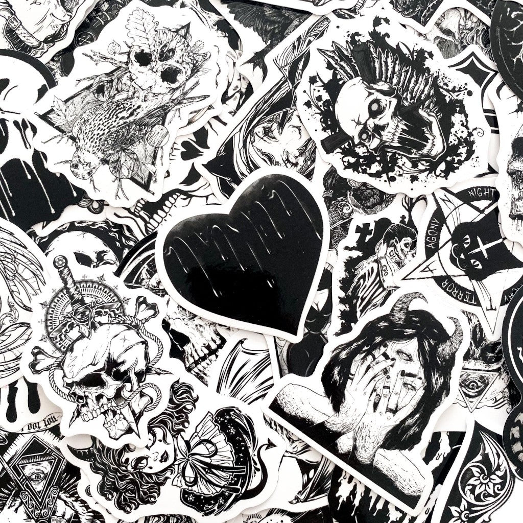 Gothic Essence | 50 Unique Vinyl Stickers Pack