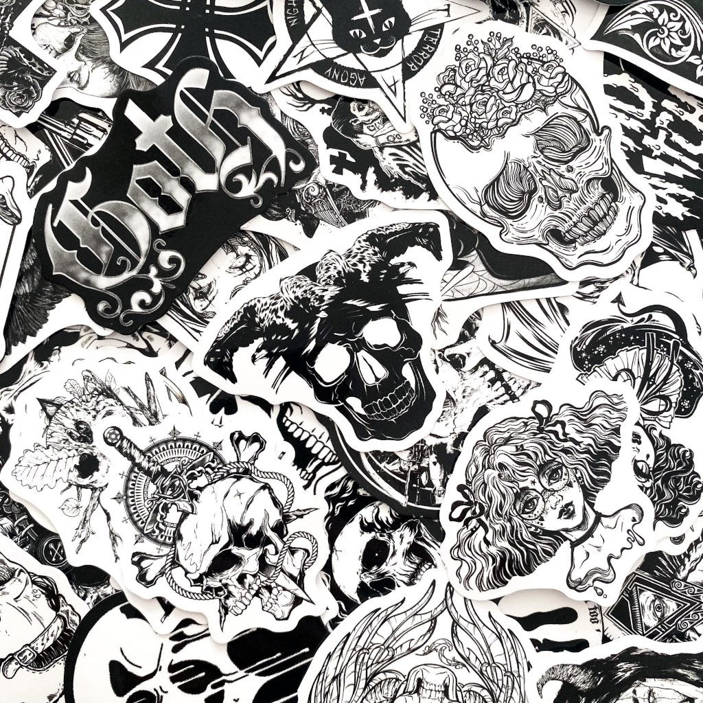 Gothic Essence | 50 Unique Vinyl Stickers Pack