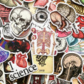 Anatomy Noir | 50 Pcs Gothic Anatomical Stickers Pack